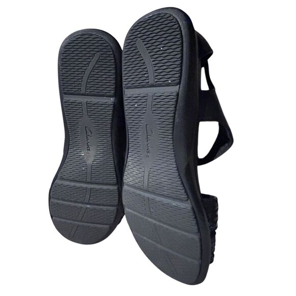 Clarks 26159103 Kylyn Strap Leather Black Dual Strappy Sandals Size 8.5 - Picture 9 of 12